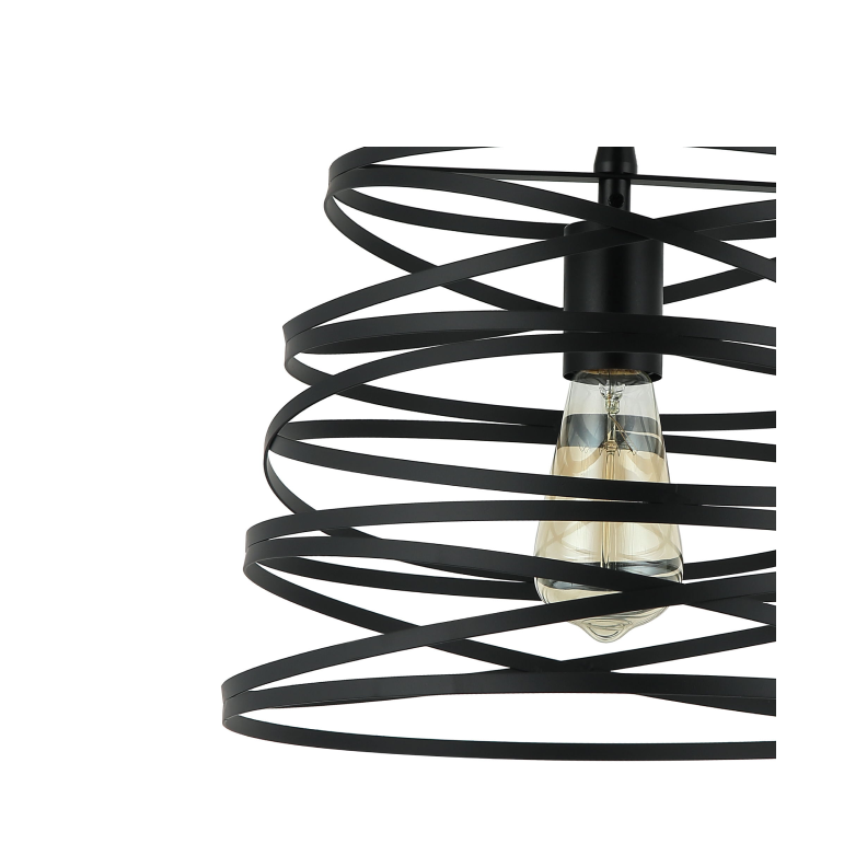 Design-Hängelampe Chericoni Asti, schwarz, Ø35 cm, 1-flammig, langlebiges Eisen- und Metallgehäuse.