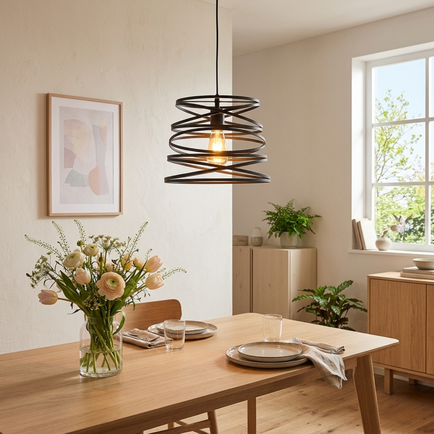 Chericoni Asti Pendant Lamp - 1 light - Ø 35 cm - Black - Made of Iron & Metal