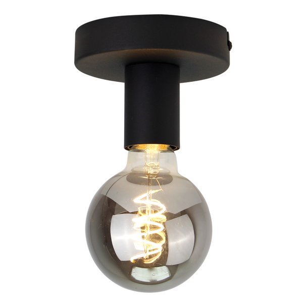 Chericoni Basic Deckenleuchte, schwarz, Ø12 cm, 1-flammig, E27-Fassung, schlichtes und modernes Design.