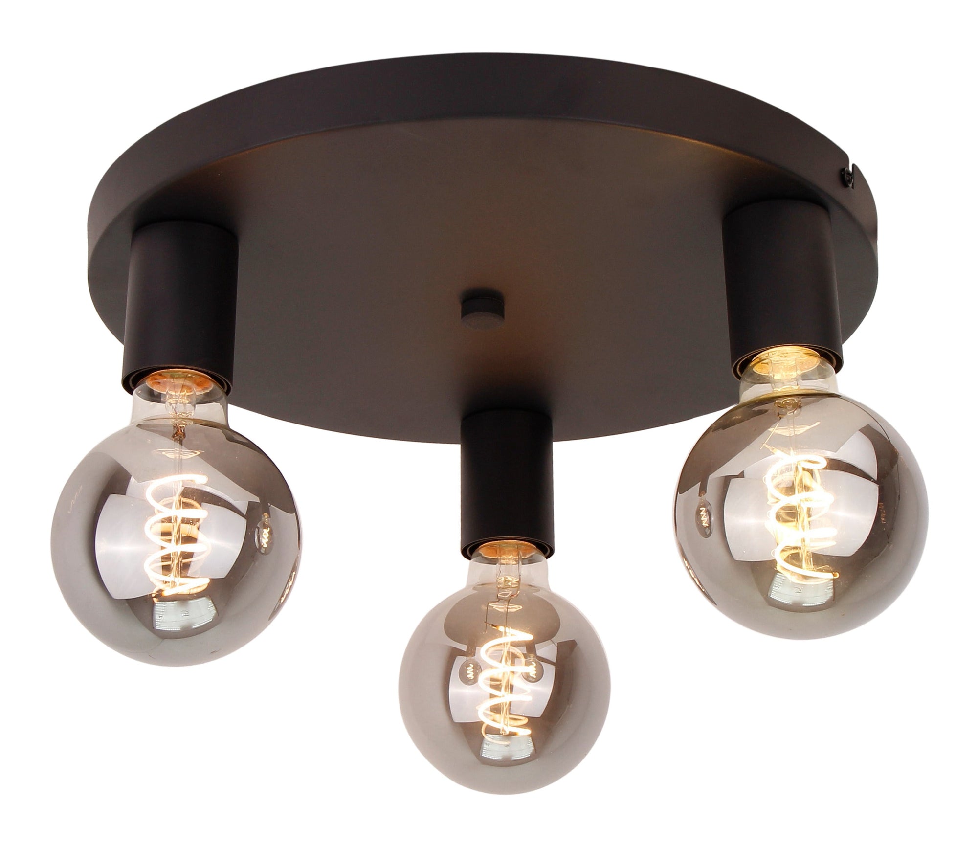 Chericoni Basic Deckenleuchte, schwarz, Ø28 cm, 3-flammig, E27-Fassung, modernes und elegantes Design.