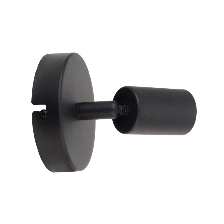 Design-Wandleuchte Chericoni Basic, schwarz, Ø10 cm, E27, 1-flammig, Knickausführung ohne Kordel.