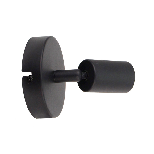 Design-Wandleuchte Chericoni Basic, schwarz, Ø10 cm, E27, 1-flammig, Knickausführung ohne Kordel.