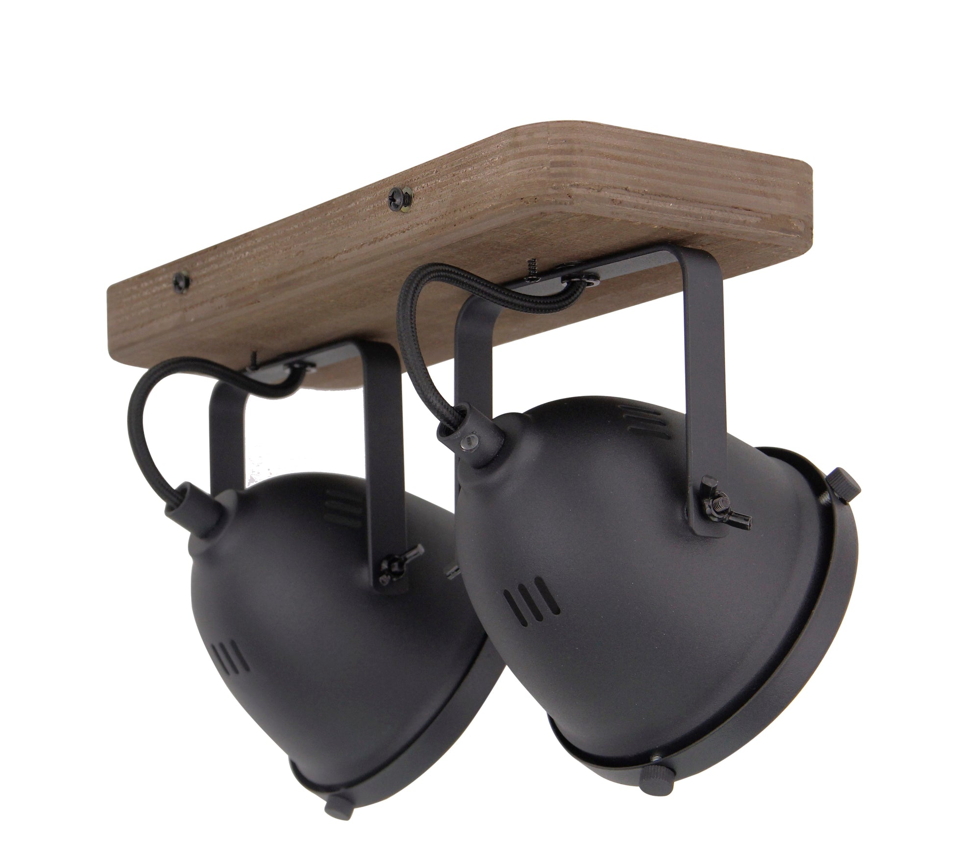 Chericoni Bella plafondspot, 2 lichts, Ø 12 cm, GU10, zwart, stijlvol en industrieel design voor moderne interieurverlichting.