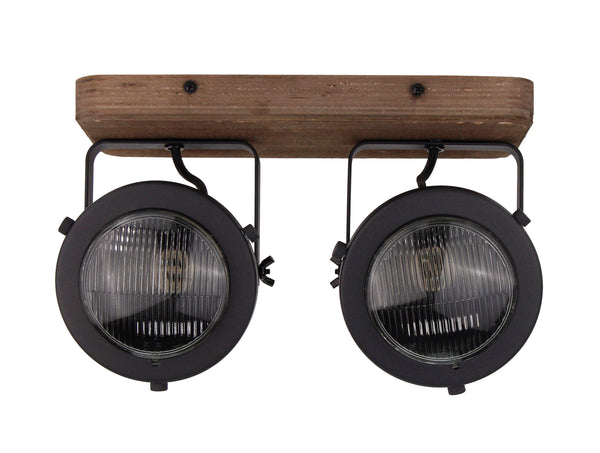 Chericoni Bella plafondspot, 2 lichts, Ø 12 cm, GU10, zwart, ideaal voor sfeervolle en functionele verlichting in elk interieur.