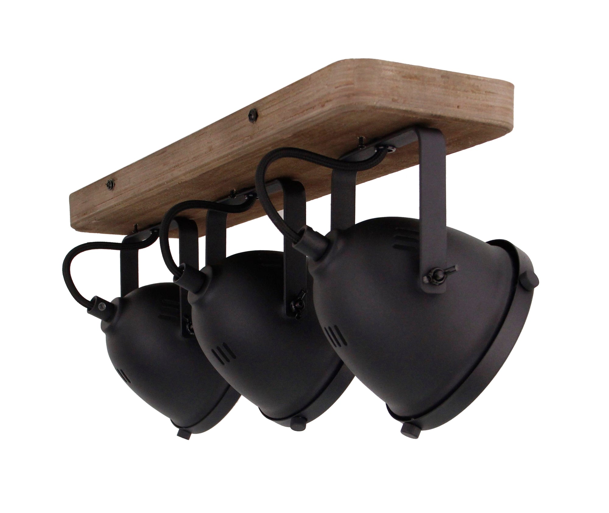 Chericoni Bella plafondspot, 3 lichts, Ø 12 cm, GU10, zwart, stijlvol en modern, ideaal voor sfeervolle verlichting in elke ruimte.