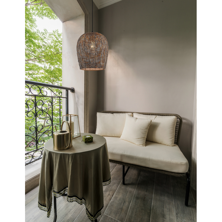 Schwarze Chericoni Bilancia Pendelleuchte, Ø32 cm, 1-flammig, Eisen und Metall, stilvolle Innenbeleuchtung.