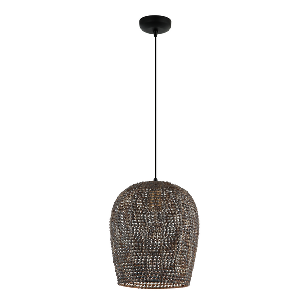 Runde Hängelampe Chericoni Bilancia, schwarz, 1-flammig, Ø32 cm, aus Eisen und Metall gefertigt.