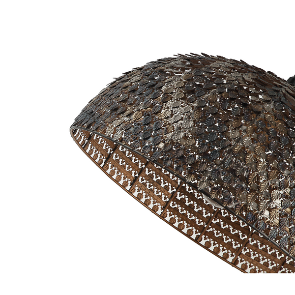 Chericoni Bilancia Pendellampe, schwarz, Ø40 cm, 1-flammig, modernes Materialmix aus Eisen und Metall.