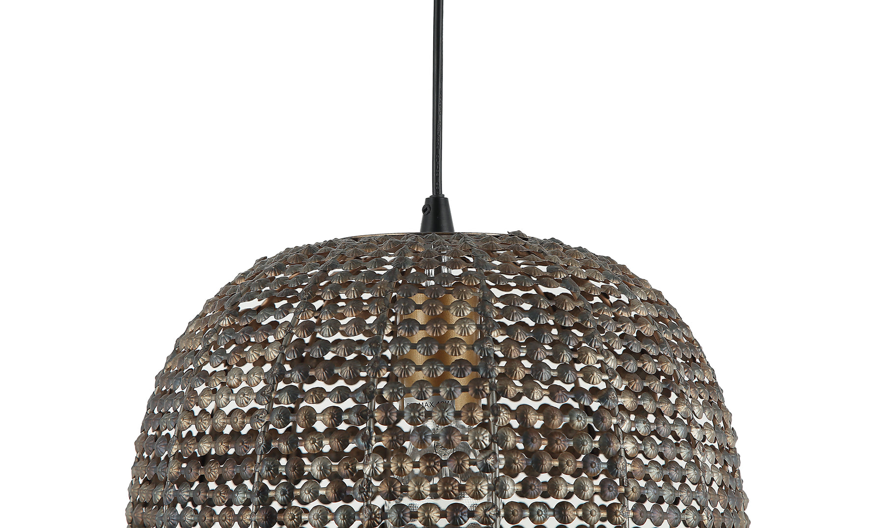 Zwarte Chericoni Bilancia hanglamp, Ø32 cm, gemaakt van stevig ijzer en metaal; geschikt voor een stoer industrieel interieur.