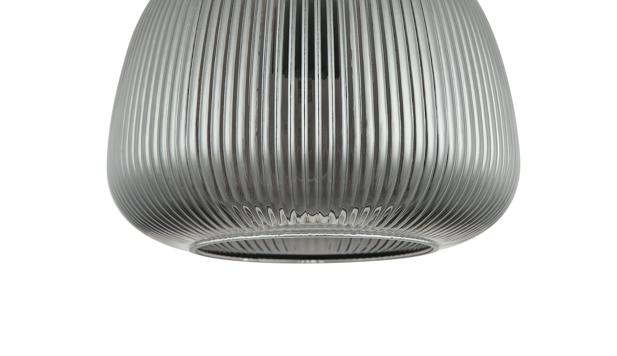 Vooraanzicht van de Chericoni Bra hanglamp van glas met één lichtbron, die elegantie en modern design in elke ruimte toevoegt.