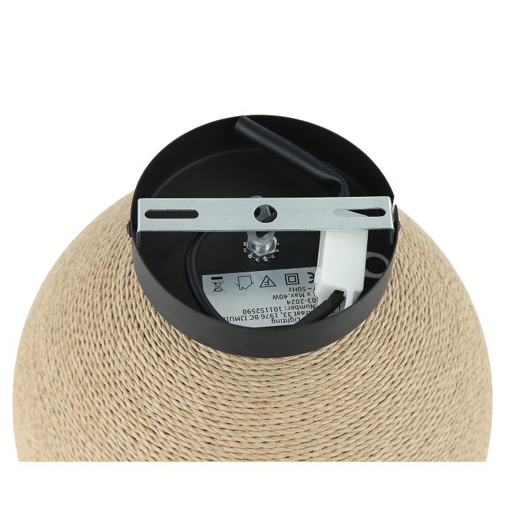 Rustikale Chericoni Carpi Deckenlampe, Ø25 cm, 1-flammig, aus Holz, verleiht Räumen Wärme und Behaglichkeit.