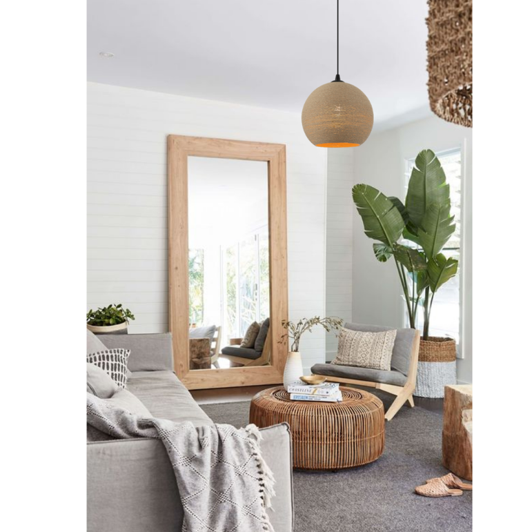 Chericoni Carpi Pendant Lamp - 1 light - Ø 25cm - Natural Rope - Bohemian Ambient Lighting