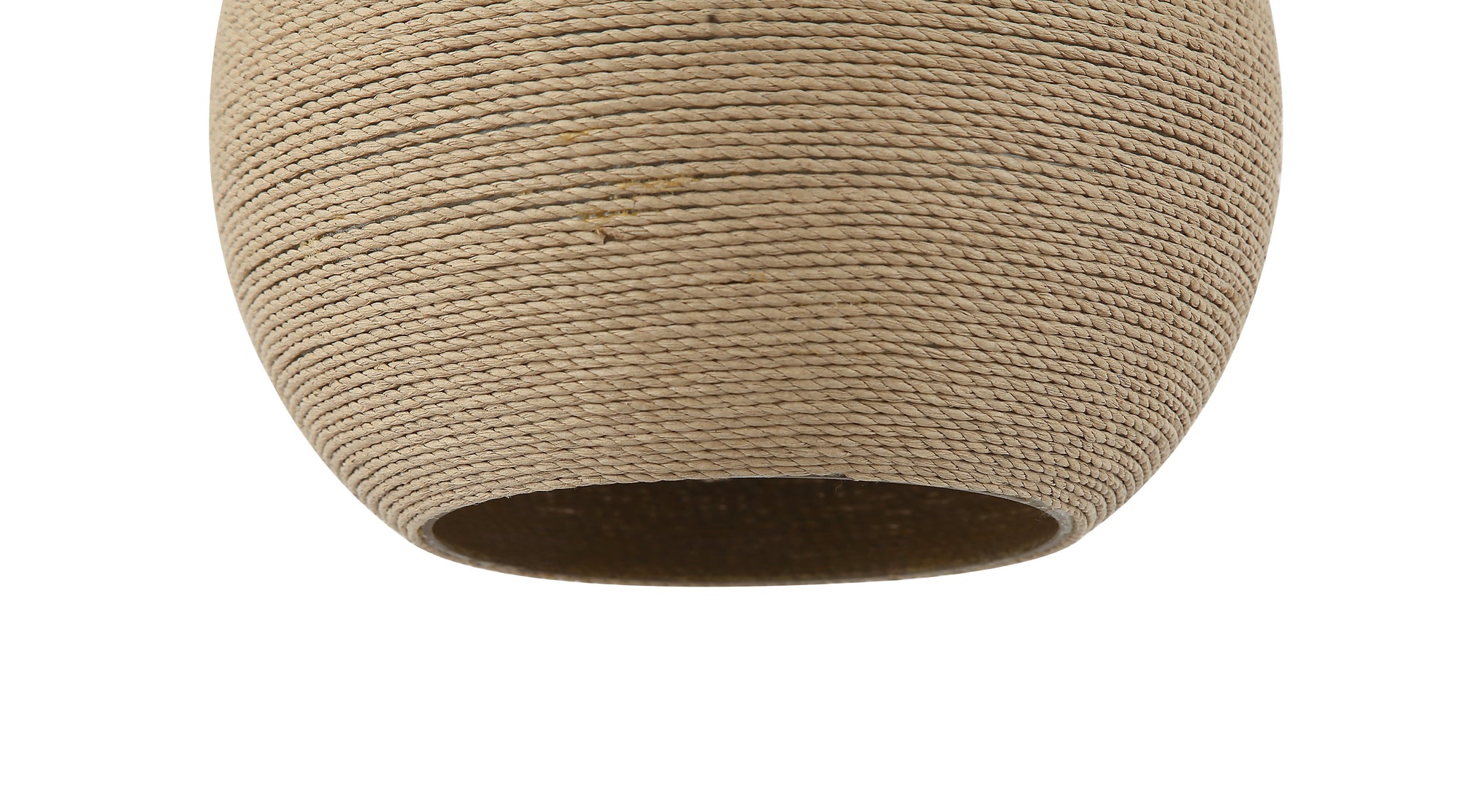 Onder aanzicht van de Chericoni Carpi hanglamp met 1 licht, Ø25 cm, met houten details en een elegante afwerking.