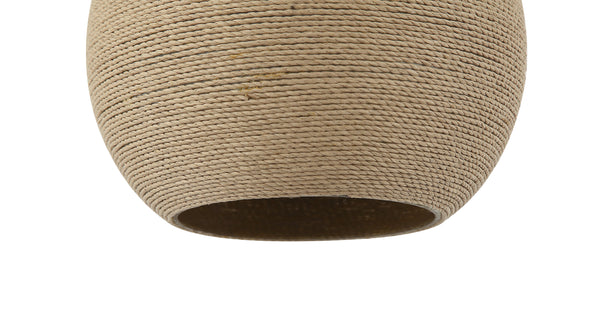 Onder aanzicht van de Chericoni Carpi hanglamp met 1 licht, Ø25 cm, met houten details en een elegante afwerking.