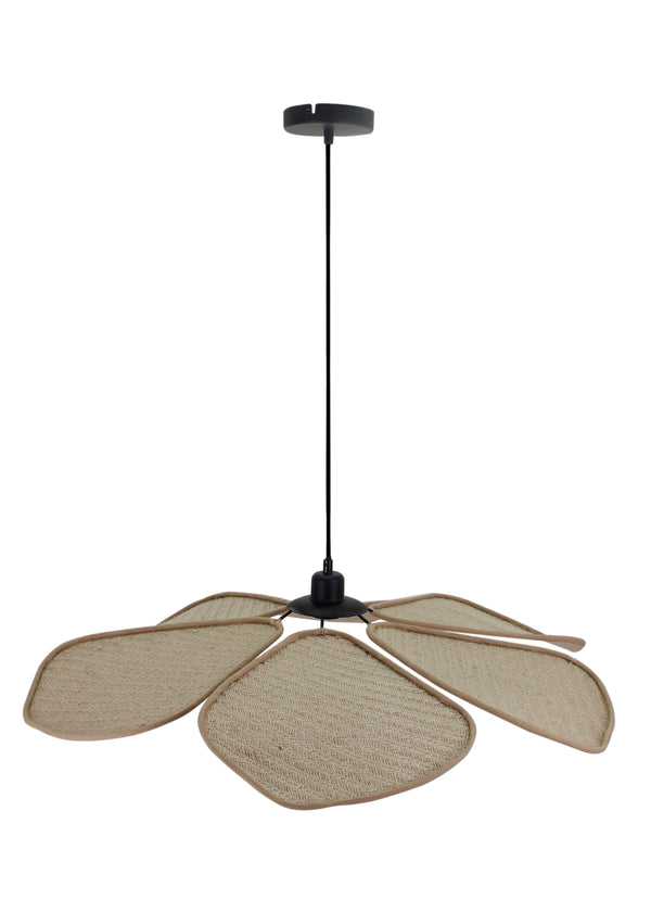 Hanglamp Chericoni Corvo, bruin, Ø80 cm, 1 lichtpunt. Stijlvol en groot design voor sfeervolle interieurverlichting.