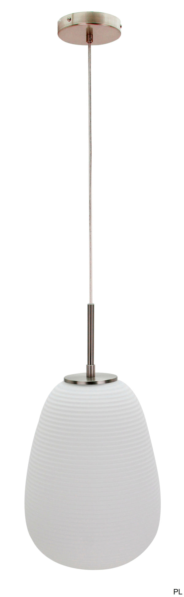 Hanglamp Chericoni Costola, 1 lichtpunt, Ø24 cm, nikkel mat, inclusief lichtbron. Modern design voor sfeervolle verlichting.