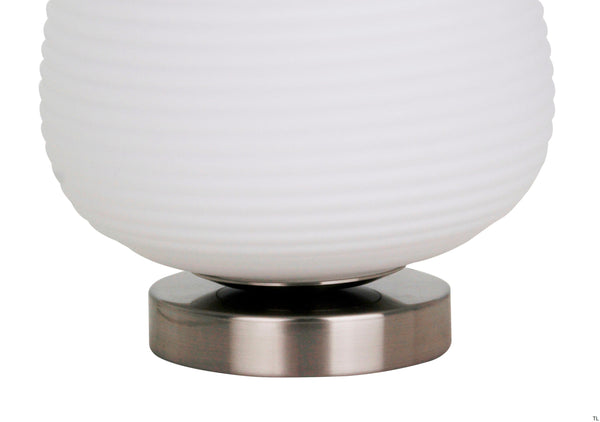 Close-up van de Chericoni Costola tafellamp, 1 lichts, 21 cm, met matte afwerking van ijzer en metaal.