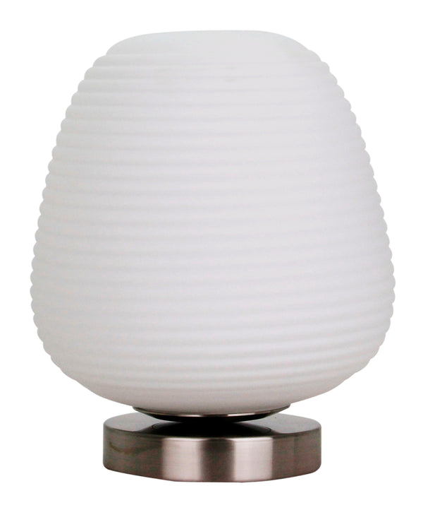 Chericoni Costola tafellamp van 21 cm met een matte afwerking van ijzer en metaal, vooraanzicht met stijlvolle details.