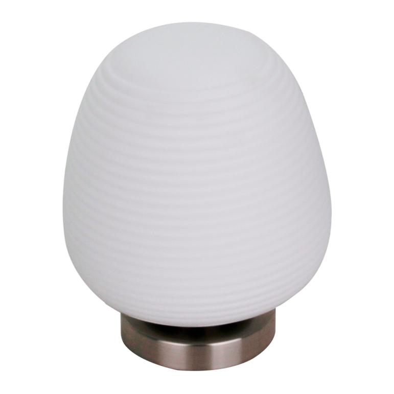 Moderne Chericoni Costola Tischlampe, Ø21 cm, 1-flammig, Glas & Metall, vereint Eleganz mit Funktionalität.