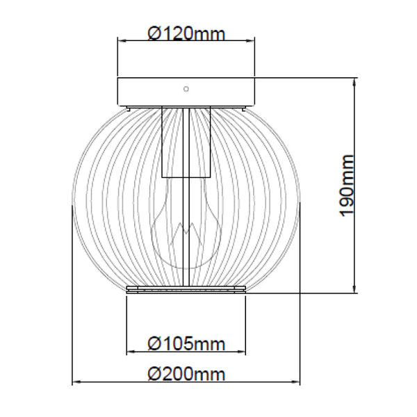 Chericoni Curvato Deckenleuchte, Ø20 cm, 1-flammig, in Gold, bringt luxuriösen Glanz und harmonische Beleuchtung in den Raum.