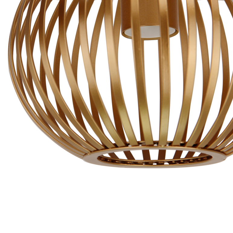 Die goldene Chericoni Curvato Deckenleuchte, Ø20 cm, 1-flammig, vereint dekoratives Design mit funktionalem Licht.