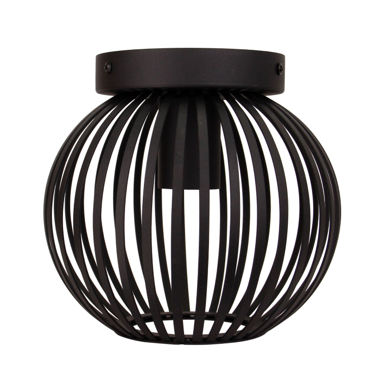 Chericoni Curvato Deckenleuchte, Ø20 cm, 1-flammig, Schwarz, ideal für minimalistische und industrielle Wohnstile.