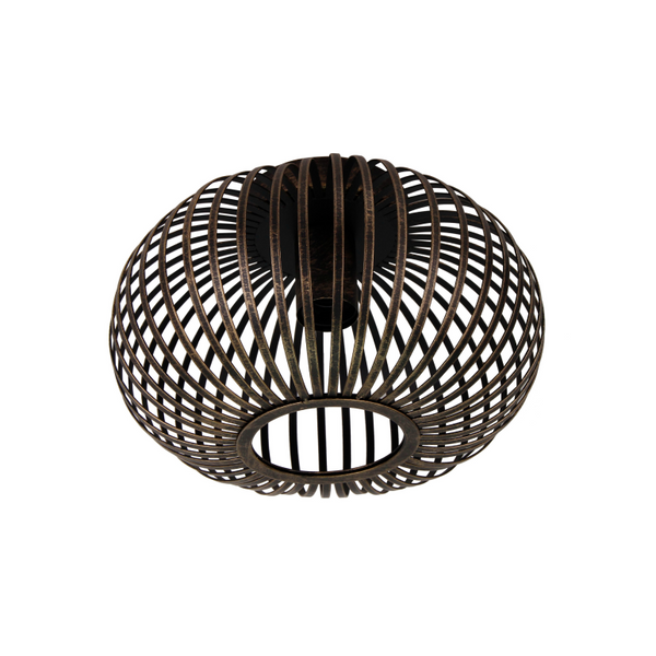 Stilvolle Chericoni Curvato Lampe für die Decke, Ø30 cm, 1-flammig, E27, in warmem Bronzeton.