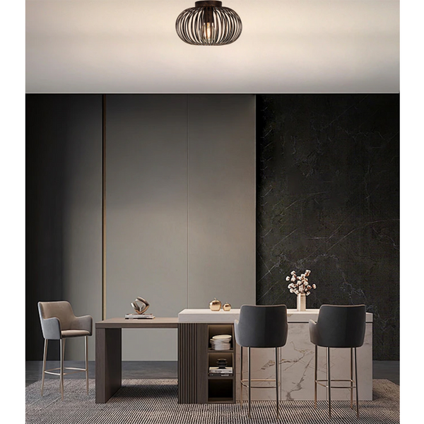 Edle Chericoni Curvato Deckenlampe, Ø30 cm, 1-flammig, E27, in bronzefarbener Ausführung für eine gemütliche Lichtstimmung.