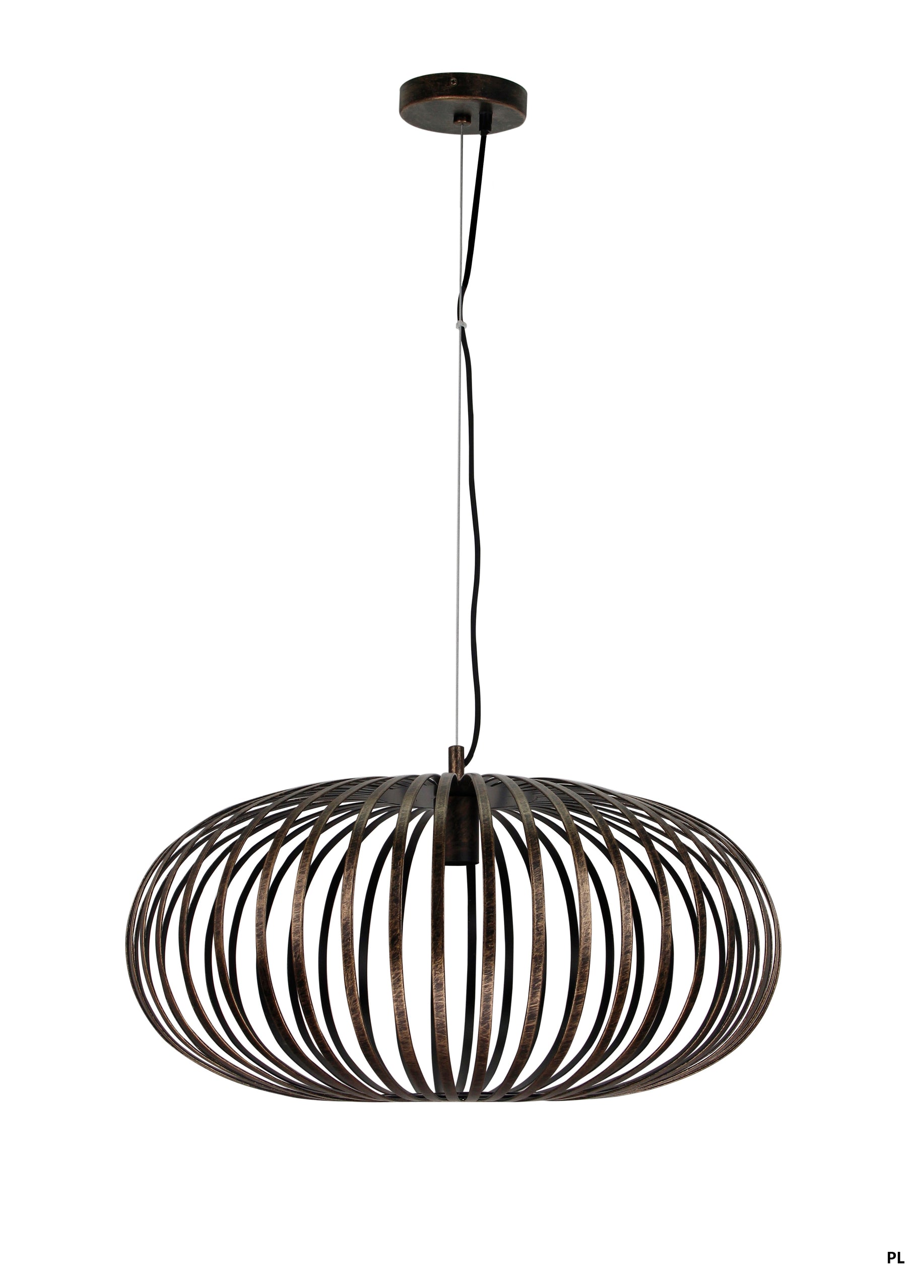 Hanglamp Chericoni Curvato, brons, Ø 60 cm, 1 lichtpunt, E27 fitting. Modern design voor sfeervolle interieurverlichting.