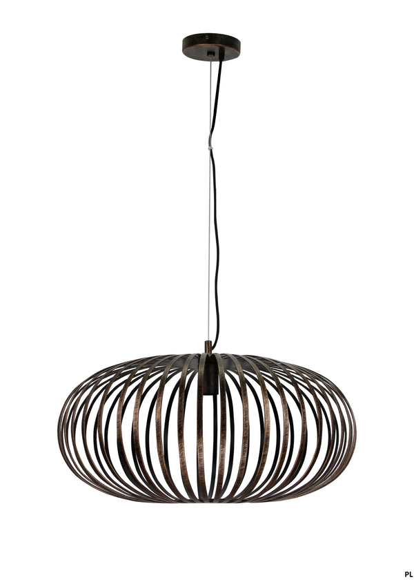 Hanglamp Chericoni Curvato, brons, Ø 60 cm, 1 lichtpunt, E27 fitting. Modern design voor sfeervolle interieurverlichting.