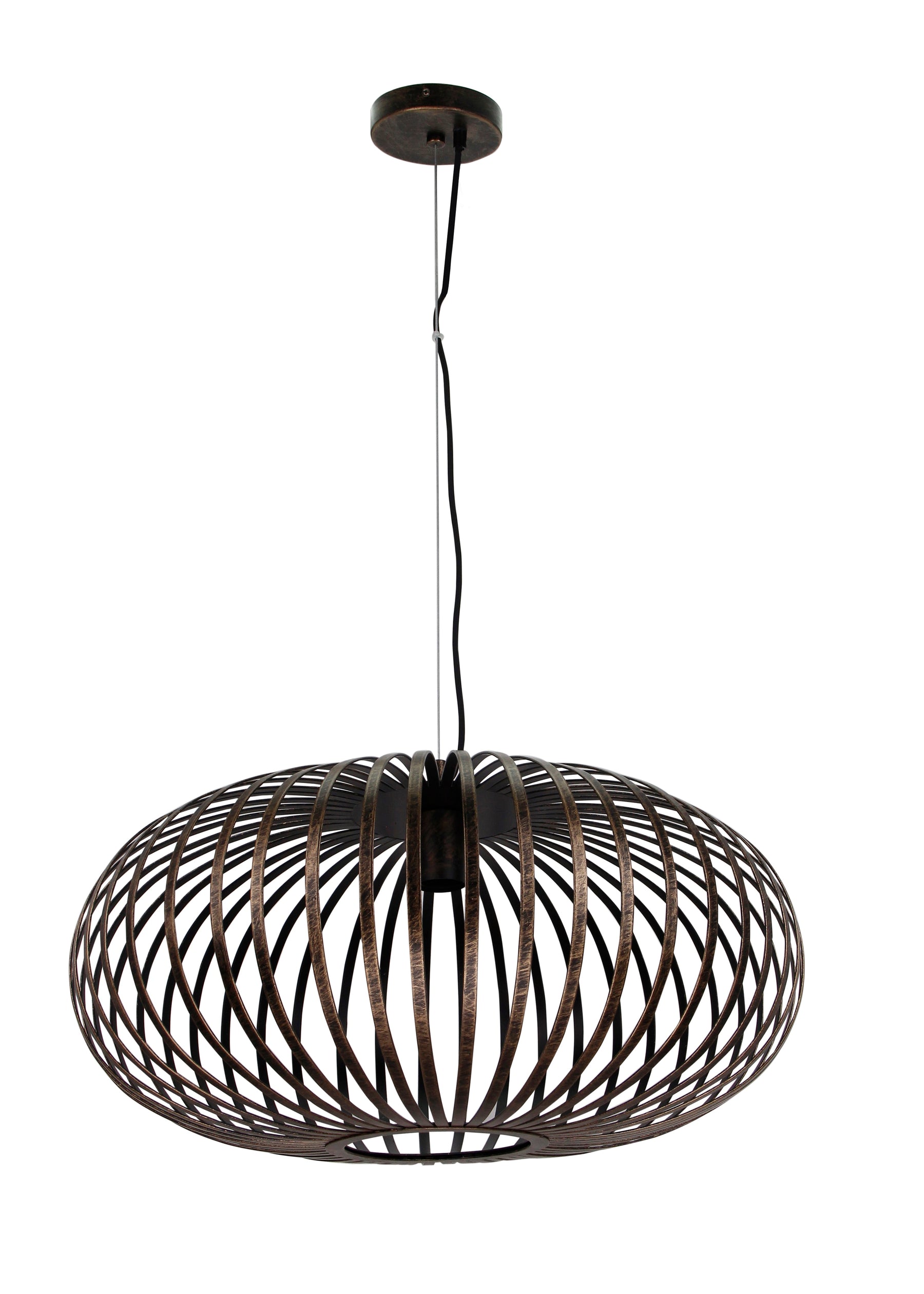 Hanglamp Chericoni Curvato, brons, Ø 60 cm, 1 lichtpunt, E27 fitting. Modern design voor sfeervolle interieurverlichting.