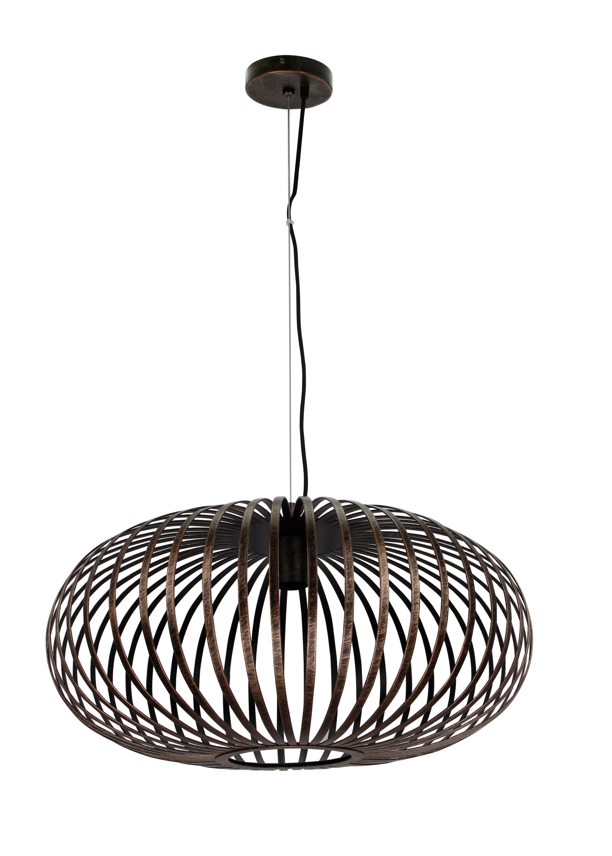 Hanglamp Chericoni Curvato, brons, Ø 60 cm, 1 lichtpunt, E27 fitting. Modern design voor sfeervolle interieurverlichting.