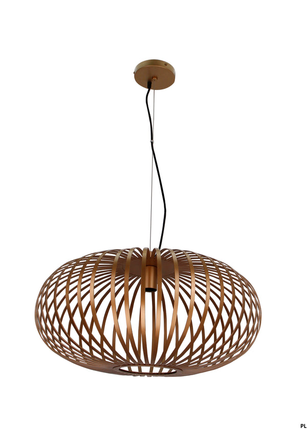 Hanglamp Chericoni Curvato, goud, Ø 60 cm, 1 lichtpunt, E27 fitting. Modern design voor sfeervolle interieurverlichting.