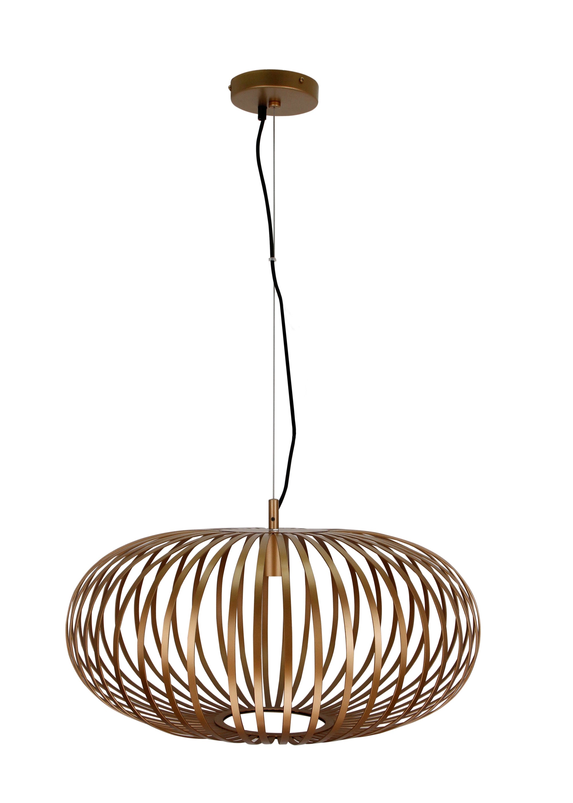 Hanglamp Chericoni Curvato, goud, Ø 60 cm, 1 lichtpunt, E27 fitting. Modern design voor sfeervolle interieurverlichting.