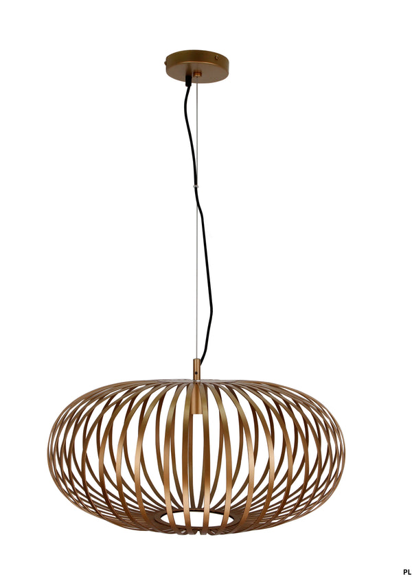 Hanglamp Chericoni Curvato, goud, Ø 60 cm, 1 lichtpunt, E27 fitting. Modern design voor sfeervolle interieurverlichting.