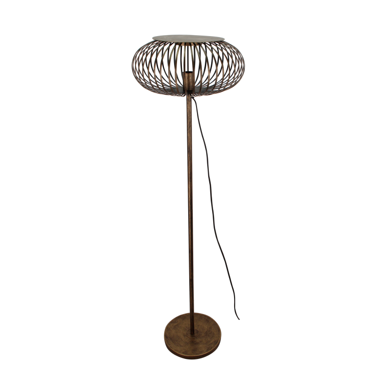 Moderne Chericoni Curvato Stehlampe, Ø40 cm, 1-flammig, Bronze, Höhe 59–143 cm, ideal für gemütliche und stilvolle Lichtakzente.
