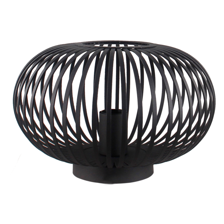 Die Chericoni Curvato Tischlampe, Ø30 cm, 1-flammig, E27, Schwarz, setzt stilvolle Akzente auf Tischen oder Kommoden.