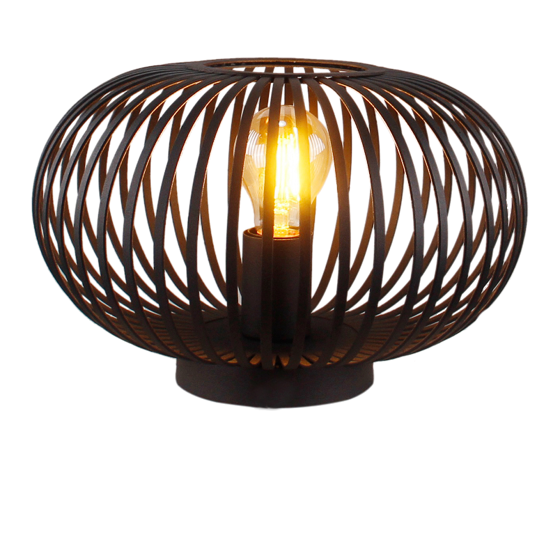 Die Chericoni Curvato Tischlampe in Schwarz, Ø30 cm, 1-flammig, E27, vereint modernes Design mit stimmungsvoller Beleuchtung.