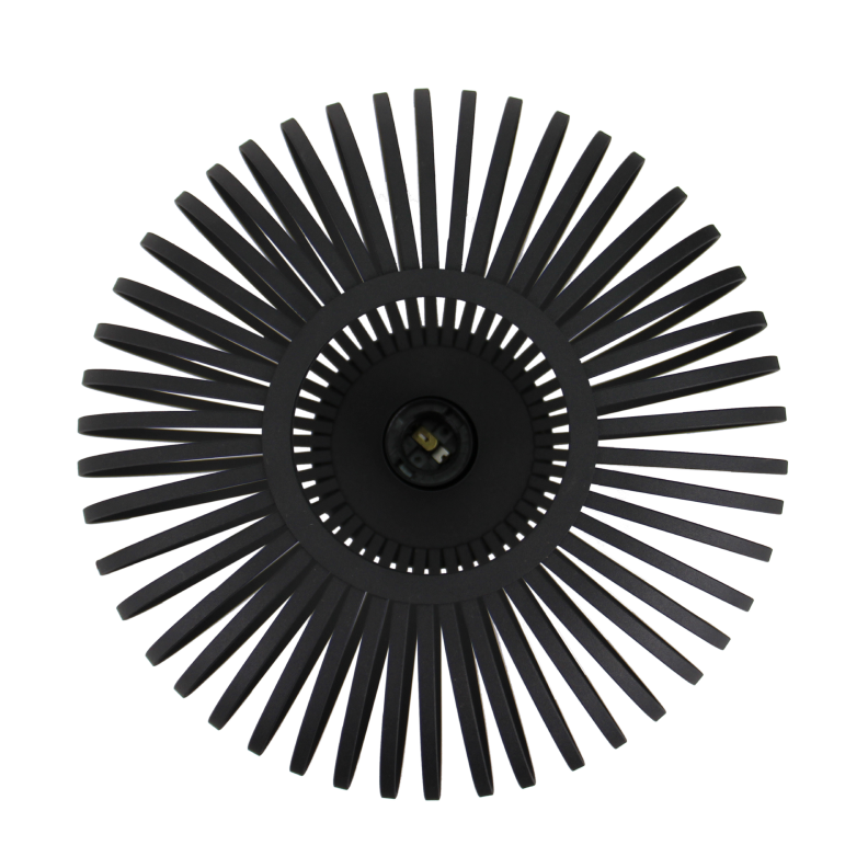 Schwarze Chericoni Curvato Tischlampe, Ø30 cm, 1-flammig, E27, sorgt für warmes, angenehmes Licht in jedem Raum.