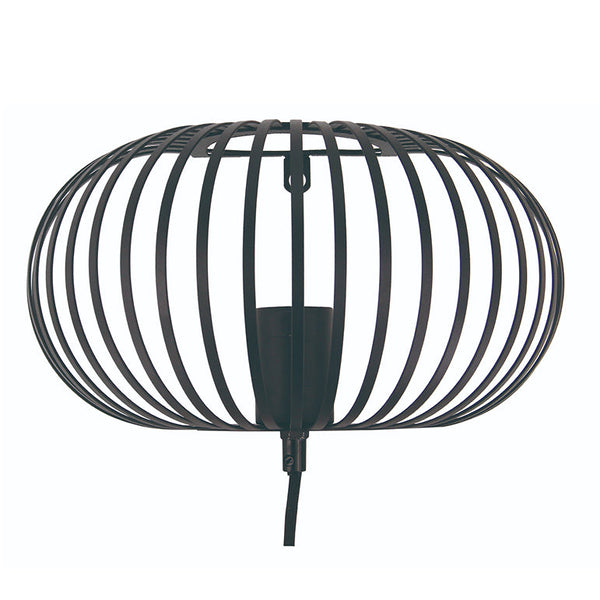 Schwarze Chericoni Curvato Wandleuchte, Ø30 cm, 1-flammig, E27, verbindet minimalistisches Design mit angenehmer Beleuchtung.