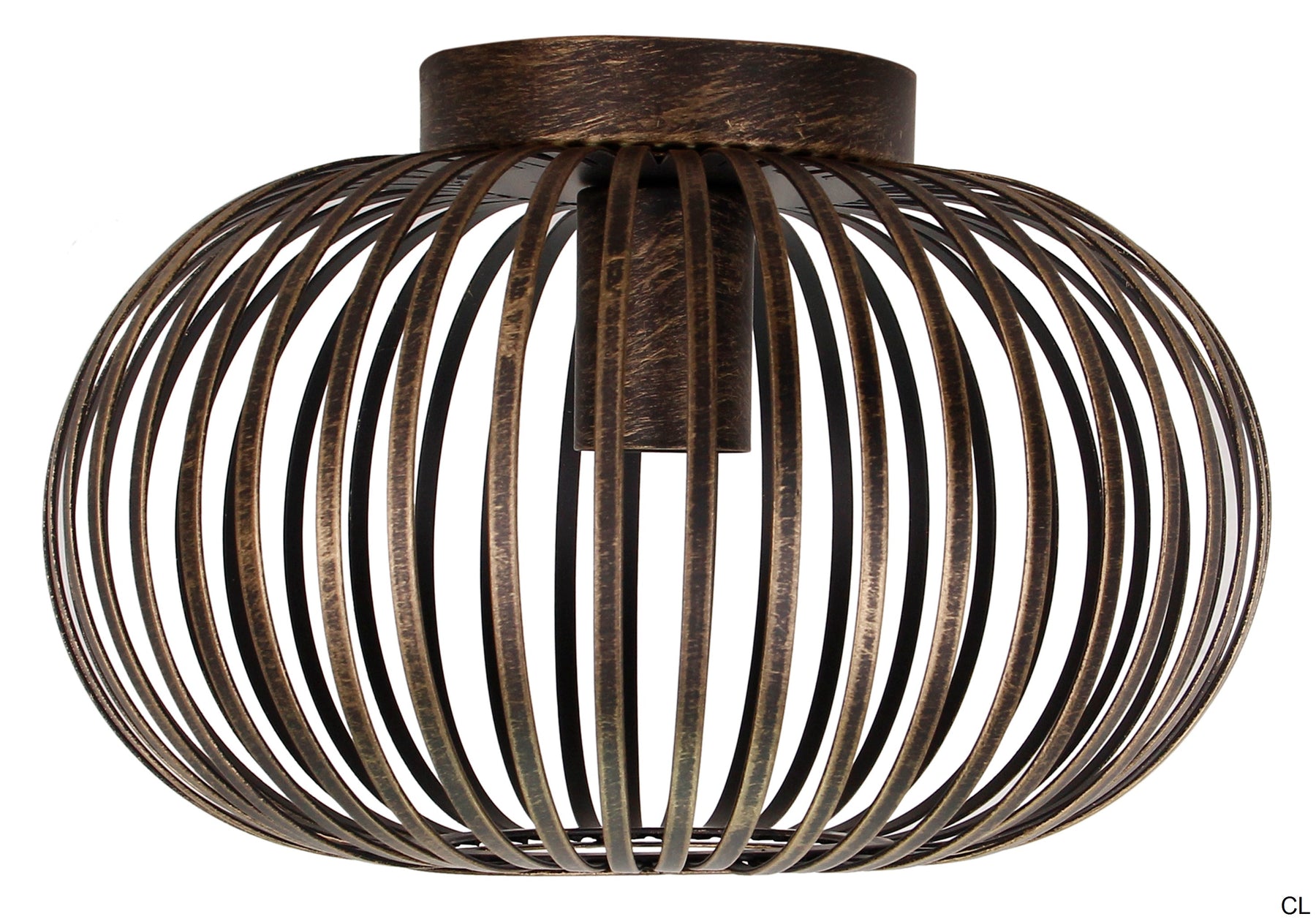 Plafondlamp Chericoni Curvato, brons, Ø30 cm, 1 lichtpunt, E27 fitting. Stijlvol en modern design voor sfeervolle verlichting.
