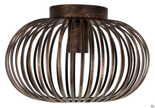 Plafondlamp Chericoni Curvato, brons, Ø30 cm, 1 lichtpunt, E27 fitting. Stijlvol en modern design voor sfeervolle verlichting.