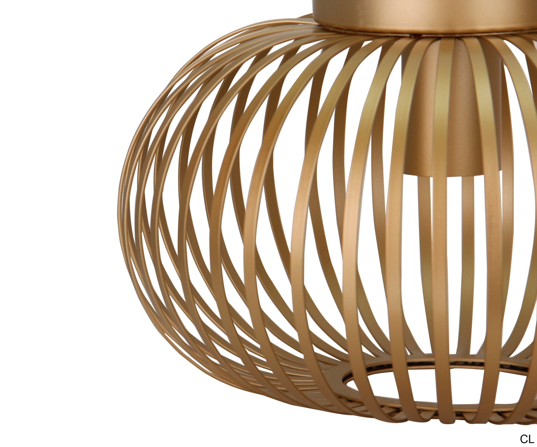 Plafondlamp Chericoni Curvato, goud, Ø30 cm, 1 lichtpunt. Elegant design voor warme, sfeervolle verlichting.