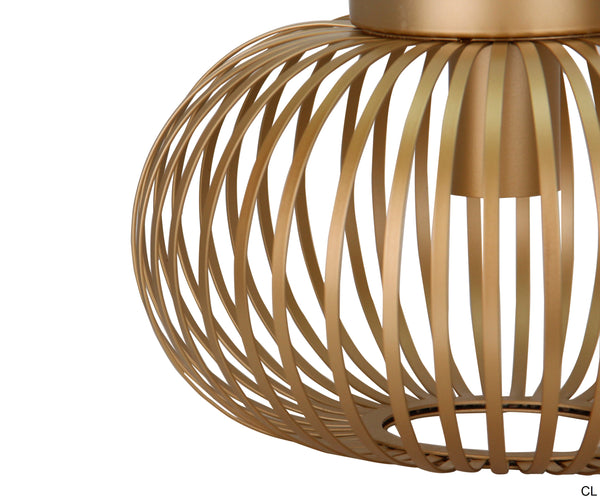 Plafondlamp Chericoni Curvato, goud, Ø30 cm, 1 lichtpunt. Elegant design voor warme, sfeervolle verlichting.