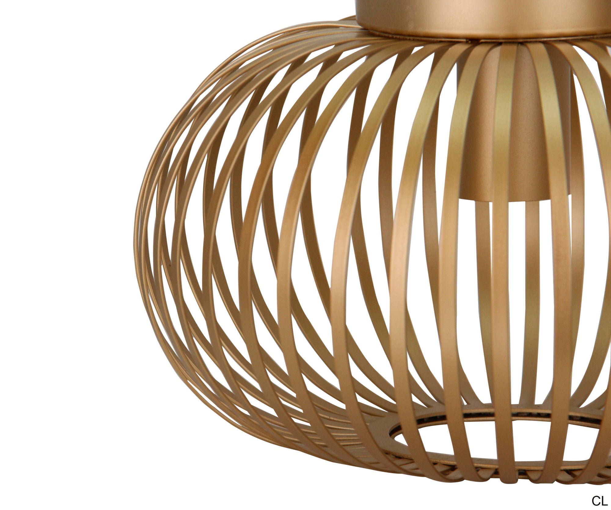 Plafondlamp Chericoni Curvato, goud, Ø30 cm, 1 lichtpunt. Elegant design voor warme, sfeervolle verlichting.
