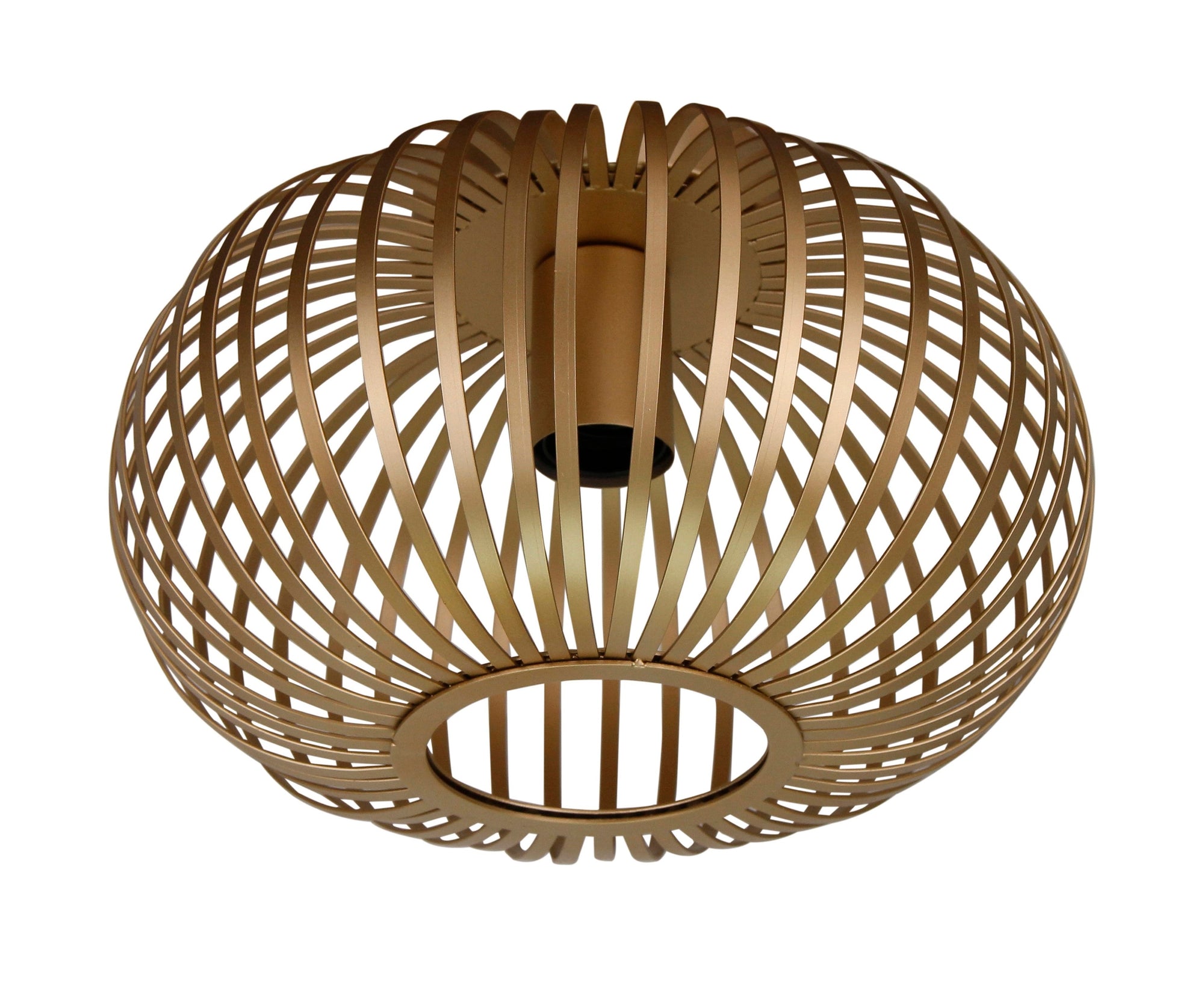 Plafondlamp Chericoni Curvato, goud, Ø30 cm, 1 lichtpunt. Elegant design voor warme, sfeervolle verlichting.