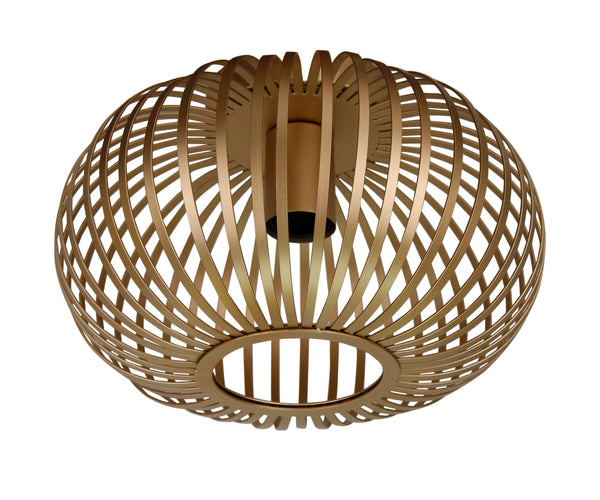 Plafondlamp Chericoni Curvato, goud, Ø30 cm, 1 lichtpunt. Elegant design voor warme, sfeervolle verlichting.