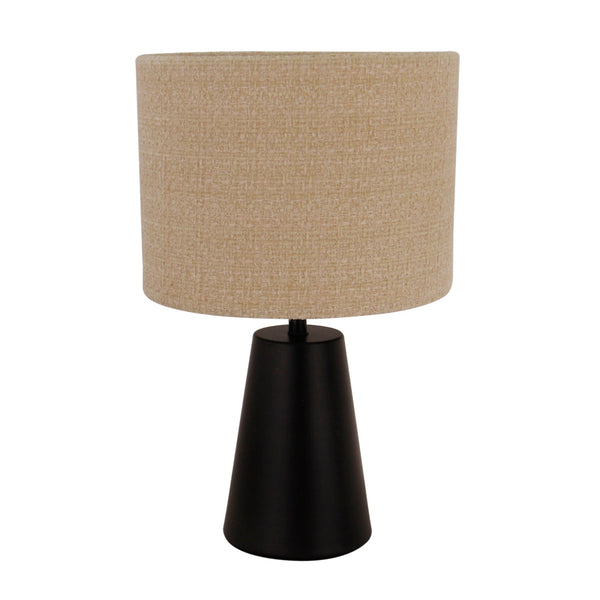 Faro tafellamp – compacte Japandi stijl – Chericoni – Ø20 cm – zwart en khaki