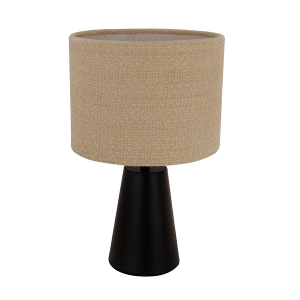 Zwart/khaki tafellamp – Chericoni Faro – Ø20 cm – 1 lichts – Japandi design