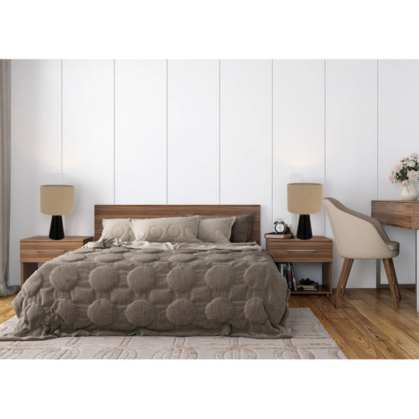 Compacte Chericoni Faro tafellamp – Ø20 cm – 1 lichts – Japandi zwart/khaki